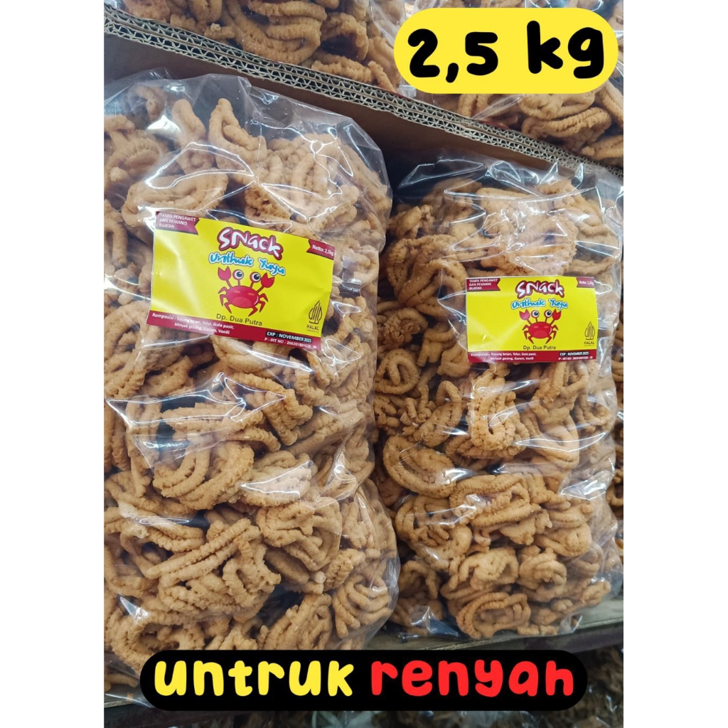 

1ball isi 2,5 kg Untruk Yuyu, enak & renyah