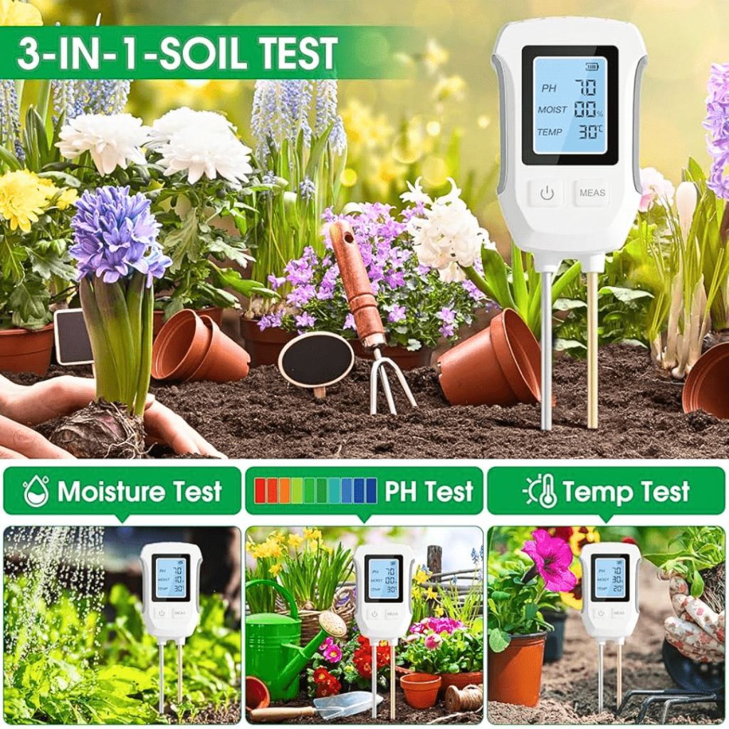ORI YAGO Alat Pengukur PH tanah digital akurat 3 in 1 Temperatur dan Kelembapan Humidity Temp YG39