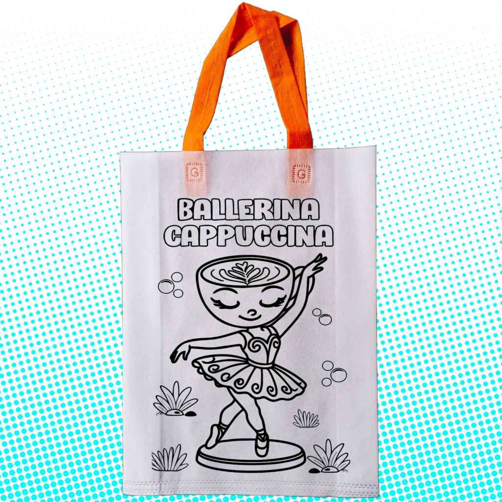 

(isi12 PCS)Tas Mewarnai Anak ukuran 25x35 (TALI MIX WARNA)Tas Kain spunbond Harga per Lusin