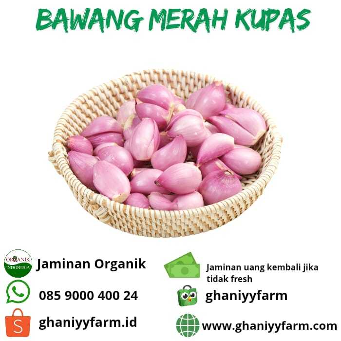 

Bawang Merah kupas organik 250 Gram