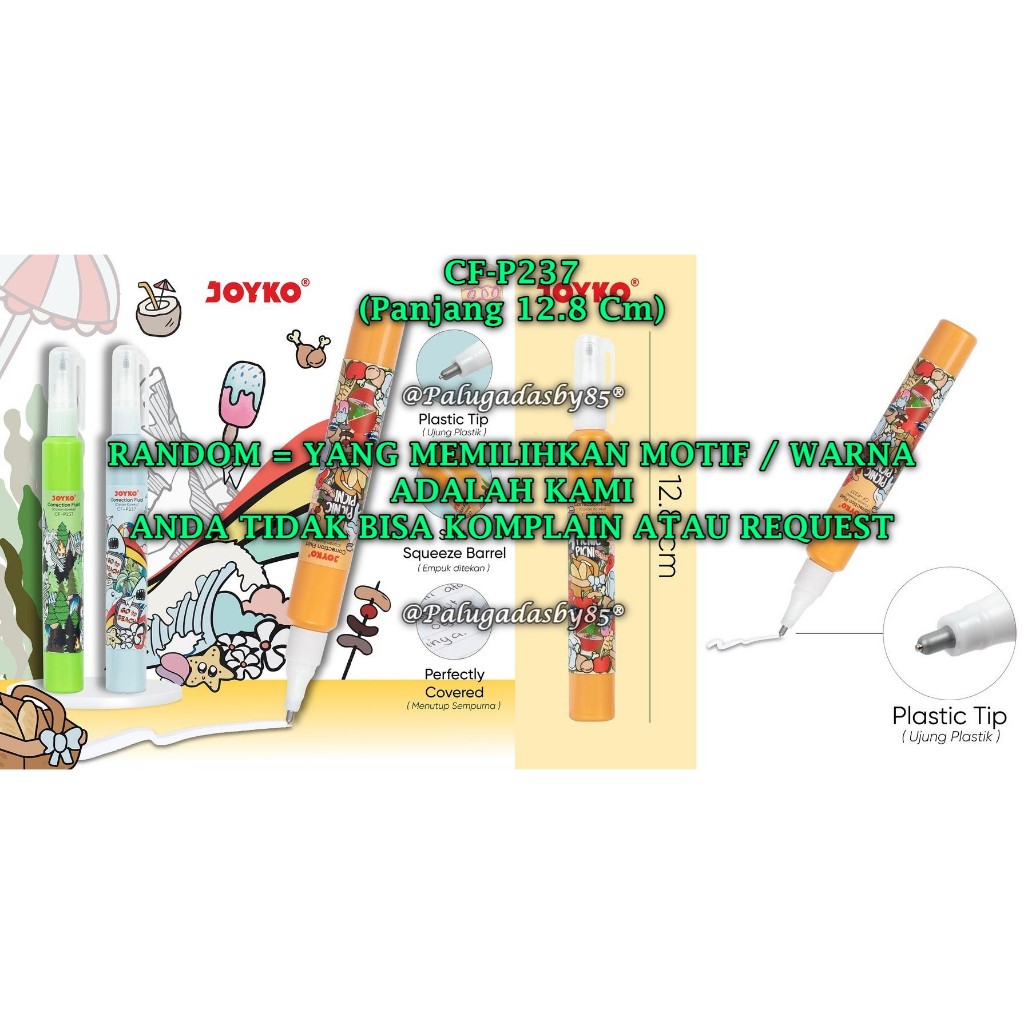 

(1 Biji) GROSIR Correction Fluid JOYKO CF-P237 / Cairan Koreksi Penghapus Cair Joyko CF-P237 (1Biji)