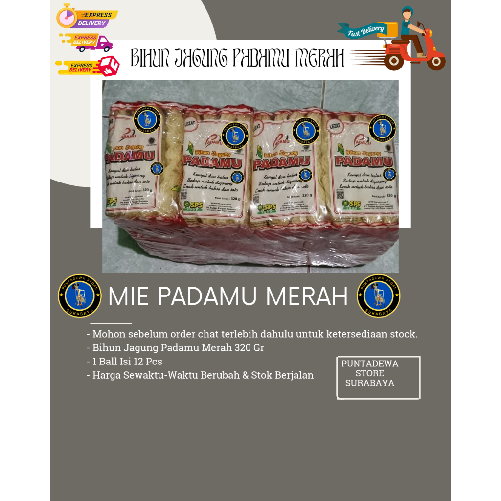 

Bihun Jagung Padamu Merah 320gr 1 Ball Murah Instan Surabaya