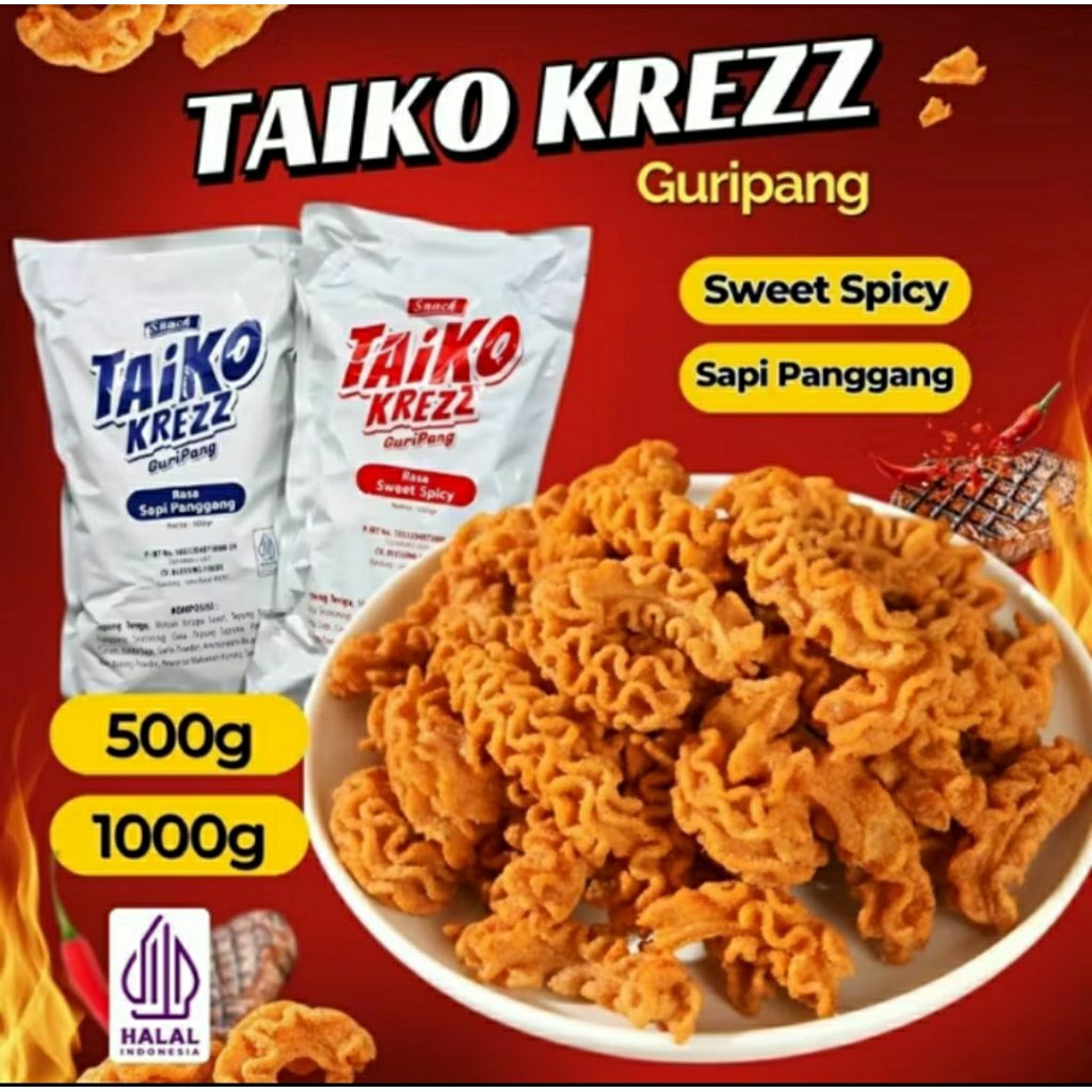 

Taiko krezz guripang sapi panggang, sweet spicy 500gr
