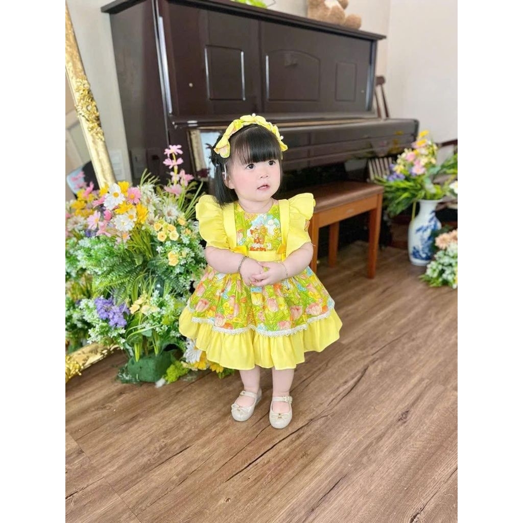 Dress Sunflower Garden | Gaun Anak Perempuan Gaya Lolita Princess | Doll Dress | Gaun Pesta
