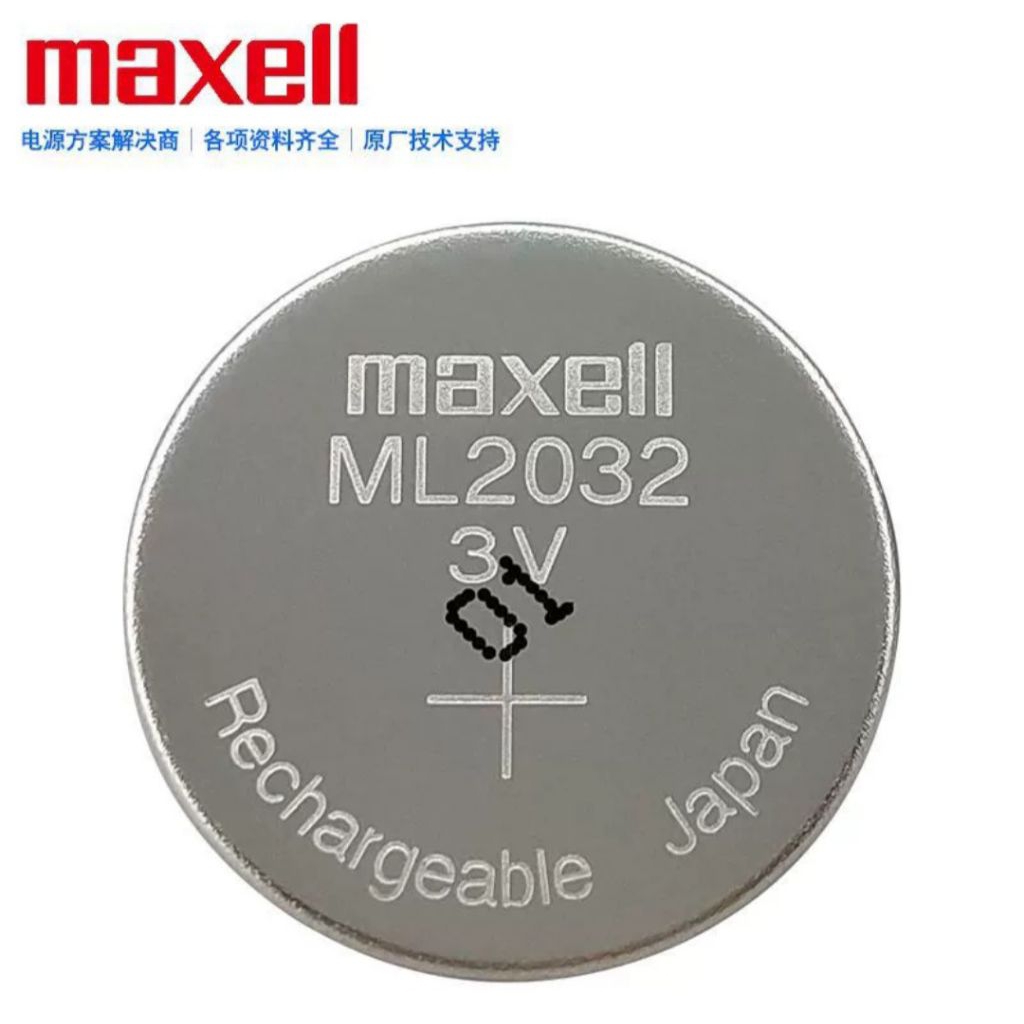 BATERAI MAXELL ML 2032 RECHARGEABLE. ASLI MADE IN JAPAN