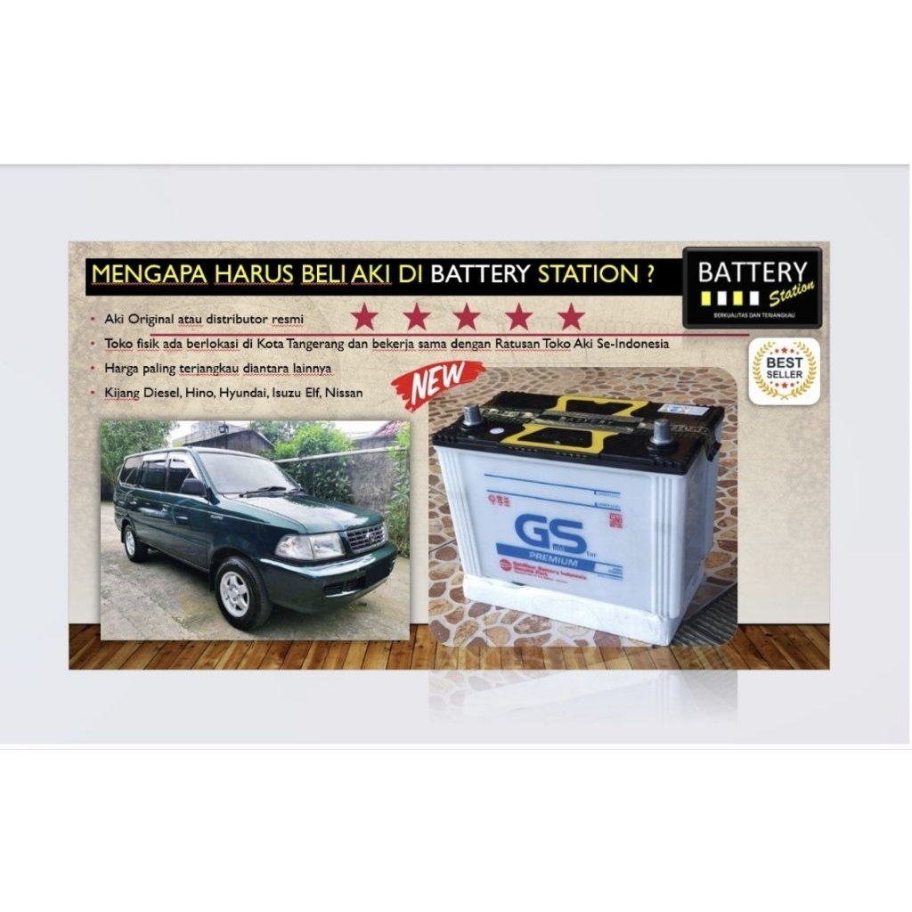 Aki basah mobil GS Astra N70 12V70Ah Aki Basah Kijang Diesel Accu N70