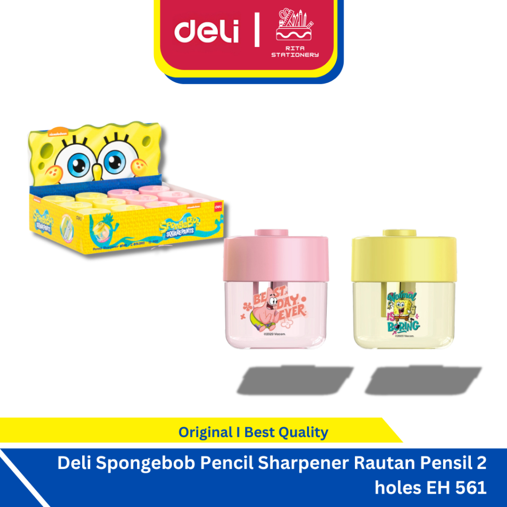 

Deli Pengserut Spongebob / Patrick Pencil Sharpener Rautan Pensil 2 lubang - EH561 Satuan