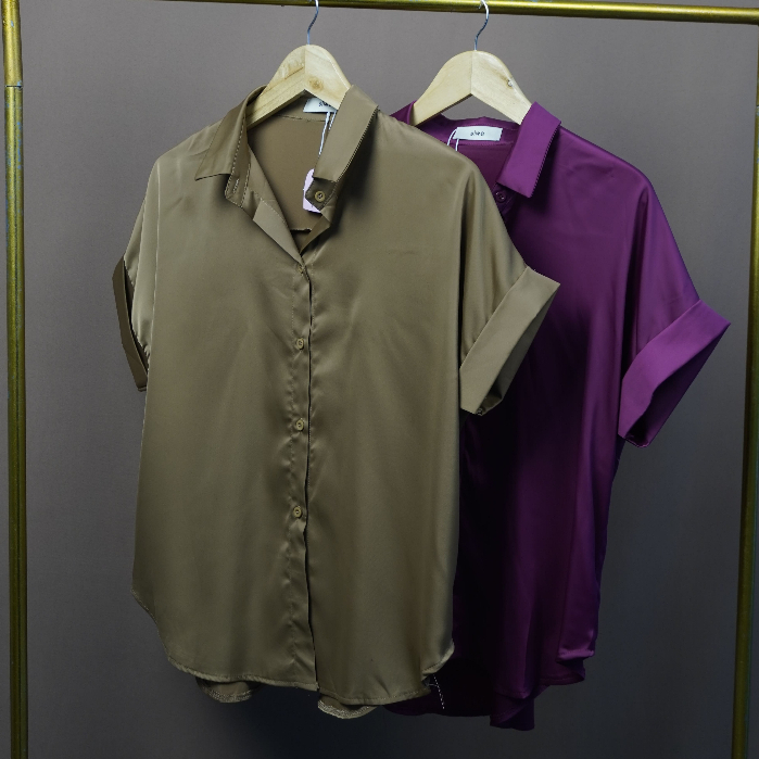 Kemeja Wanita Shirt Siwa Silk Import Bangkok