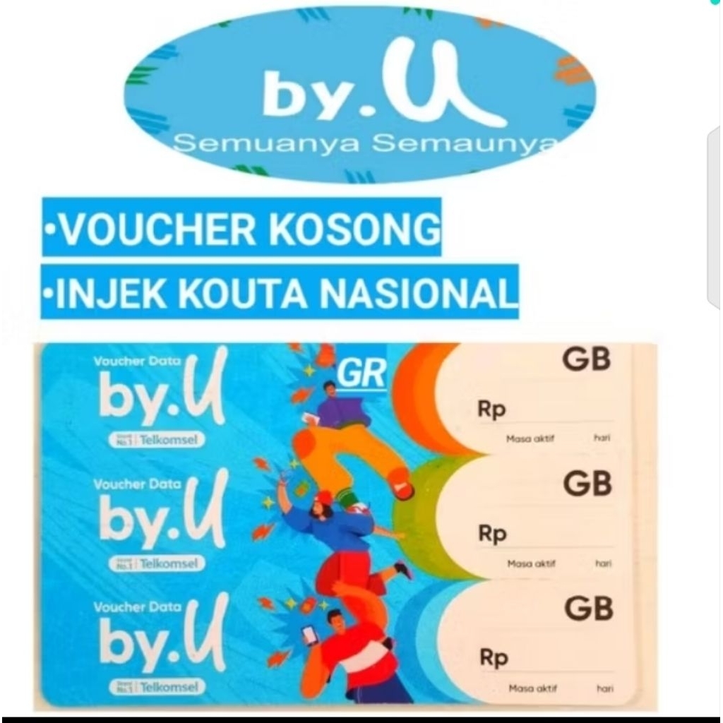 VOUCHER INTERNET BYU VOUCHER INTERNET BY U TELKOMSEL KOSONGAN WAJIB INJECT NASIONAL