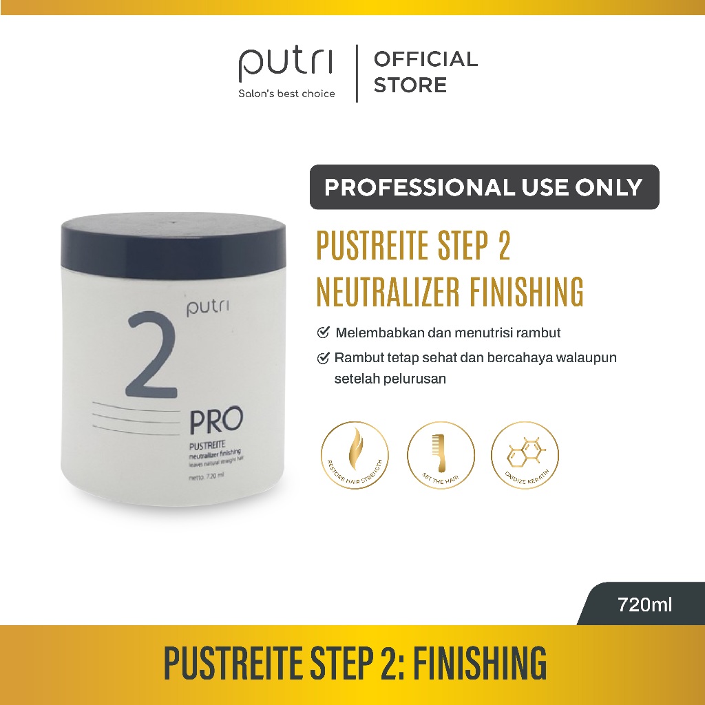 [PROFESSIONAL USE ONLY] Putri Pro Pustreite Step 2 Neutralizer Finishing untuk Meluruskan Rambut | H