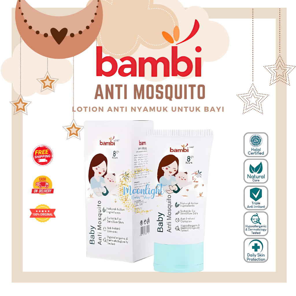 Bambi Baby Anti Mosquito 50ml - Lotion Anti Nyamuk Untuk Bayi