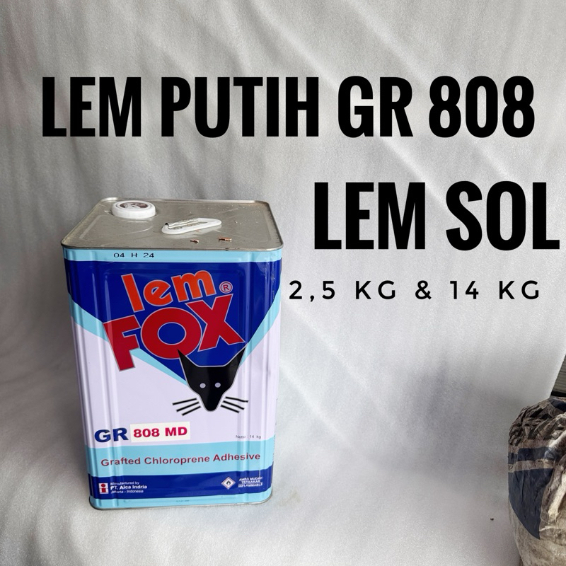 

Lem Fox / GR808 / 2.5 Kg & 14 Kg / lem putih / lem putih blek / lem fox / lem putih fox / lem gr / lem sol sepatu