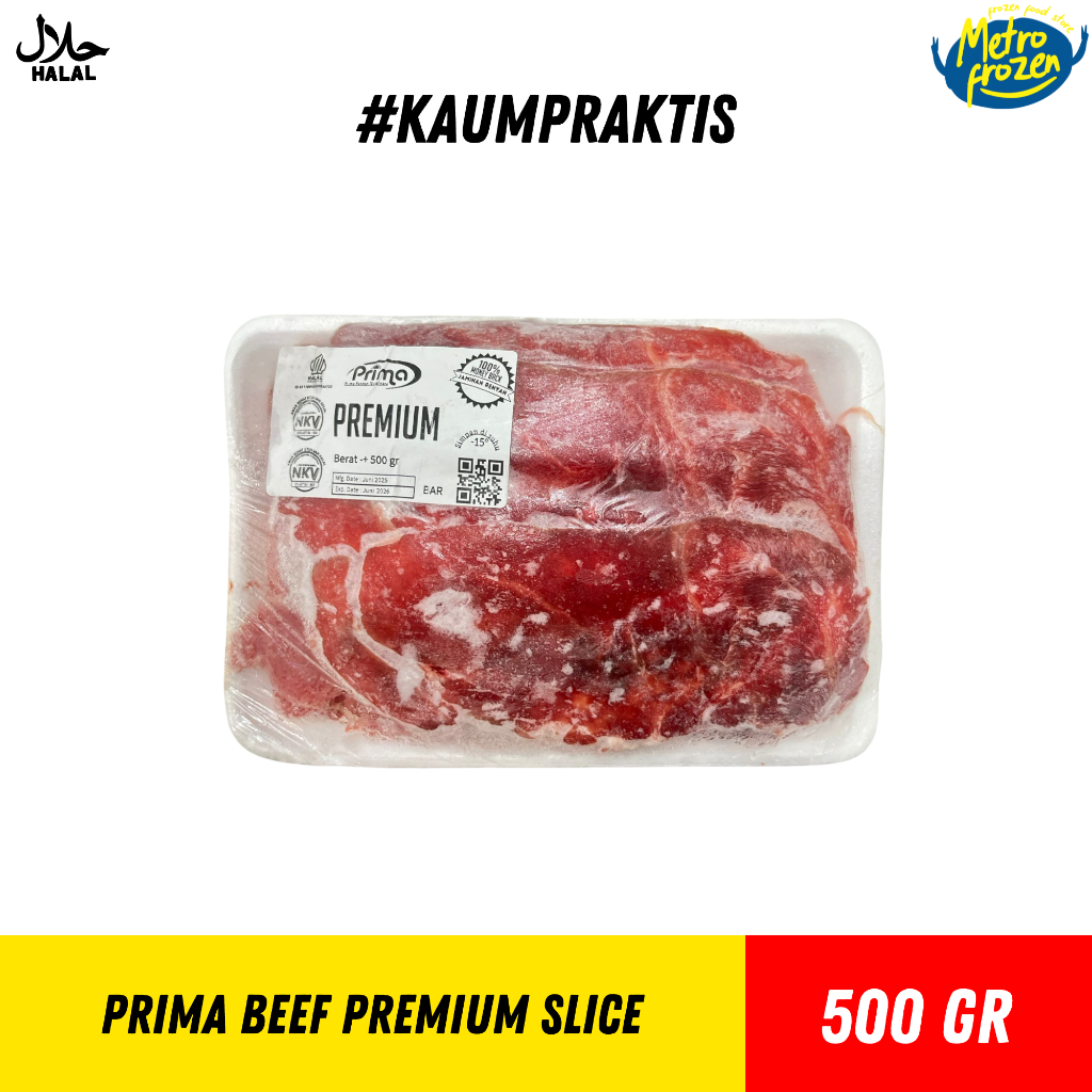 

PRIMA Premium Beef Slice 500gr //daging slice// daging slice best seller instan Banjarmasin