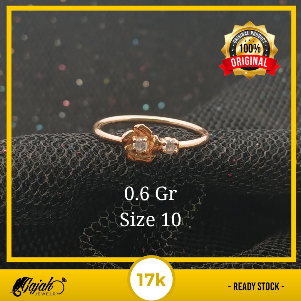 Cincin Emas Asli - Toko Emas Gajah - 17K