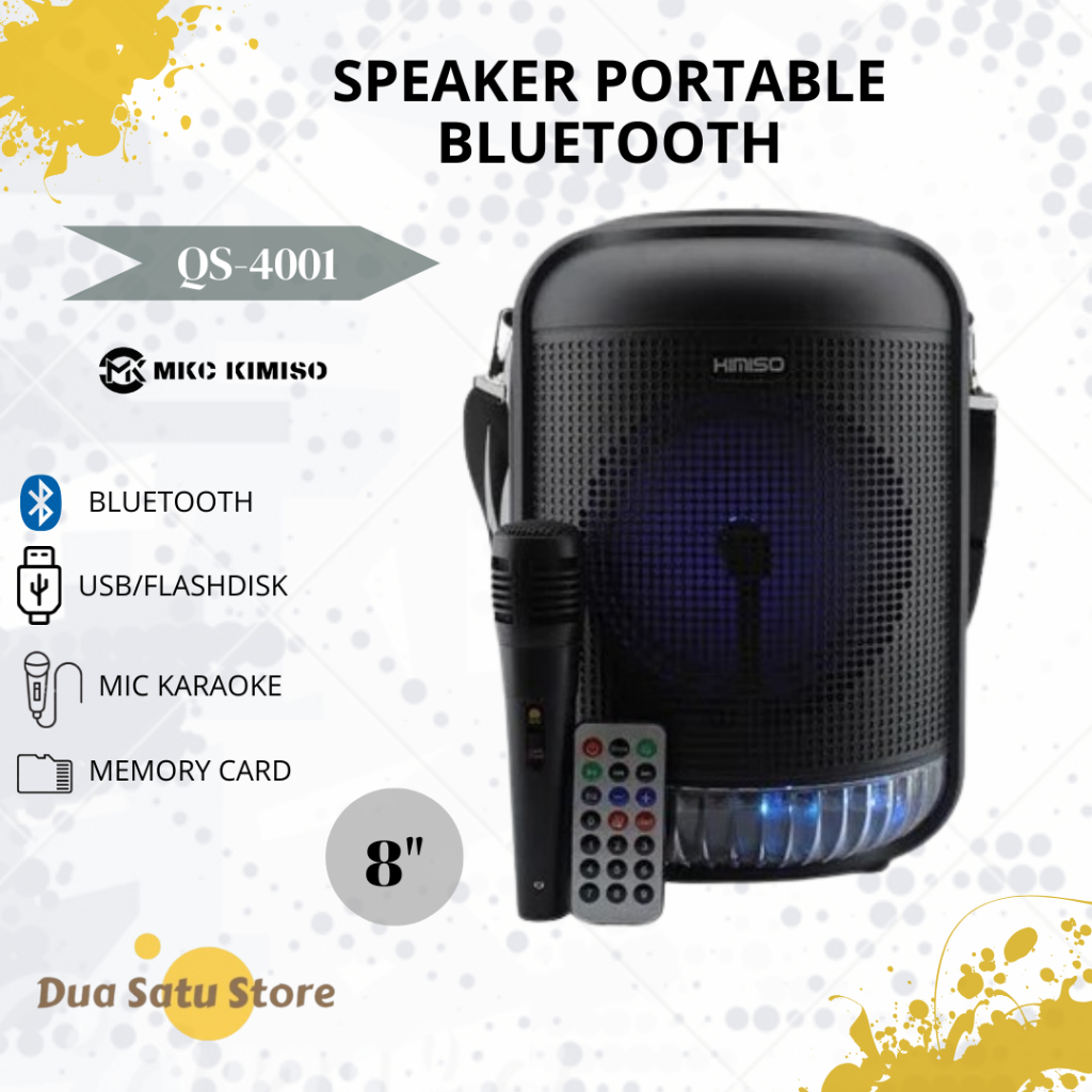 Speaker Bluetooth 4001 Portable 8 Inch