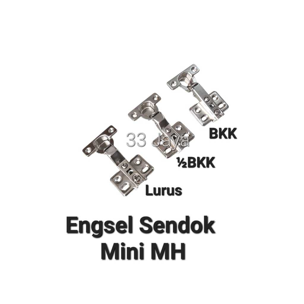 [Per PASANG]Engsel Sendok MINI BIASA MH 26 mm Lurus ½Bungkuk Bungkuk