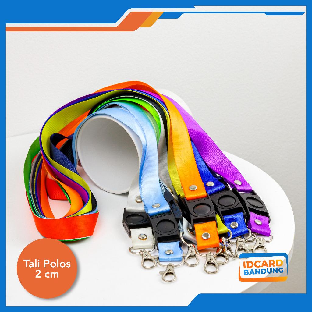 

TALI LANYARD STOPER 2 cm / Tali LANYARD lebar 2 cm polyster STOPPER ID Card Name Tag gantungan idcard POLOS