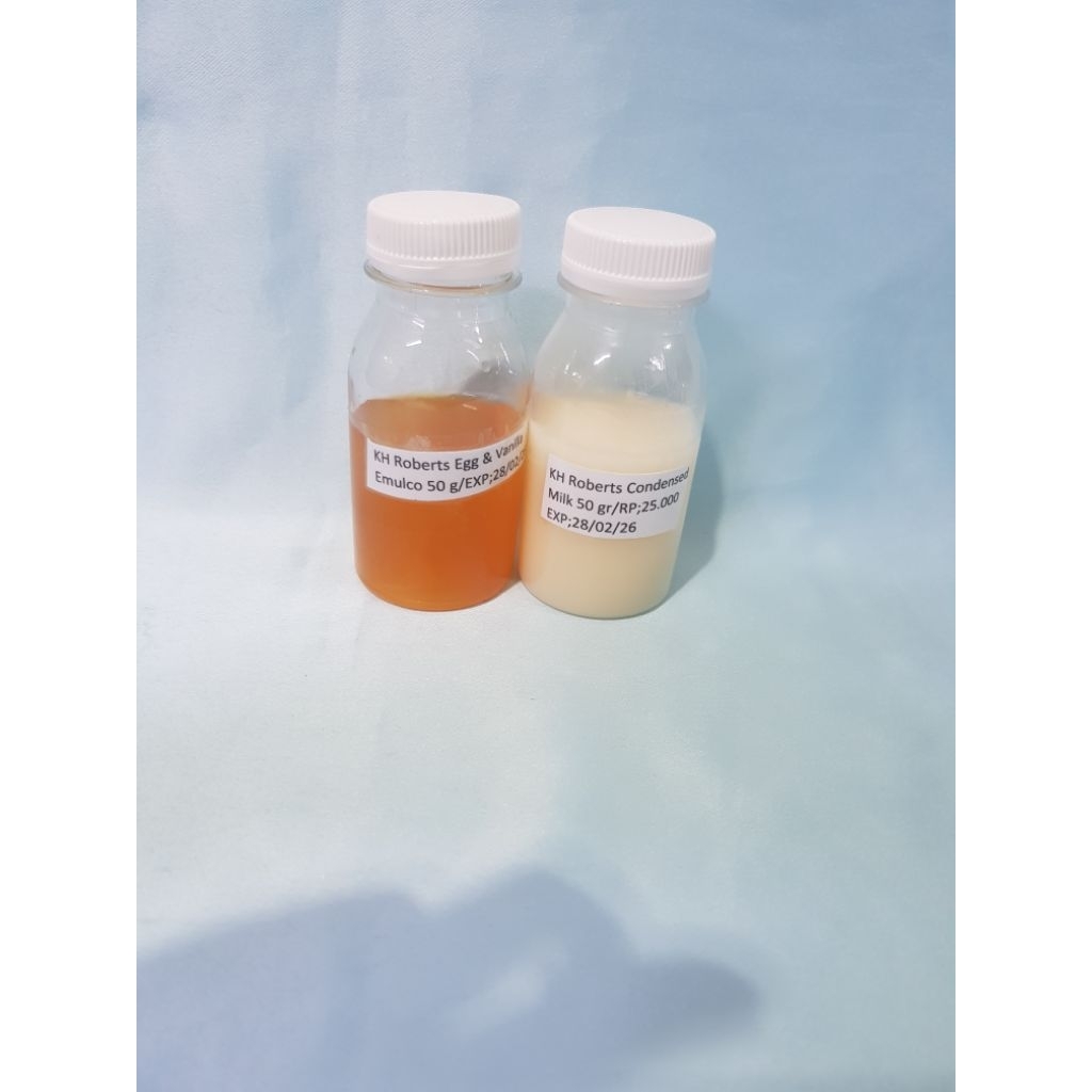 

KH Roberts Condensed Milk Emulco 50gr / Egg & Vanilla Emulco 50 gr