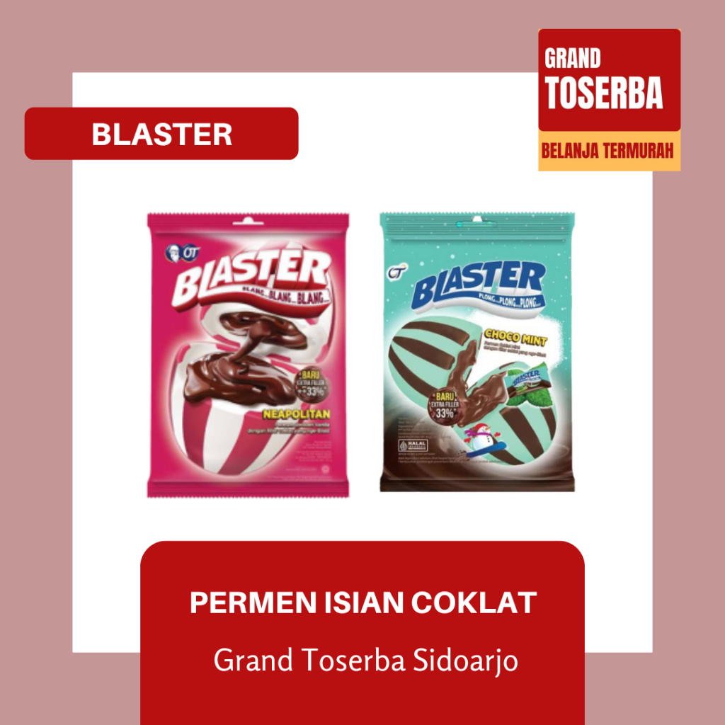 

BLASTER 96g PERMEN ISIAN COKLAT / PERMEN NEOPOLITAN / PERMEN CHOCO MINT