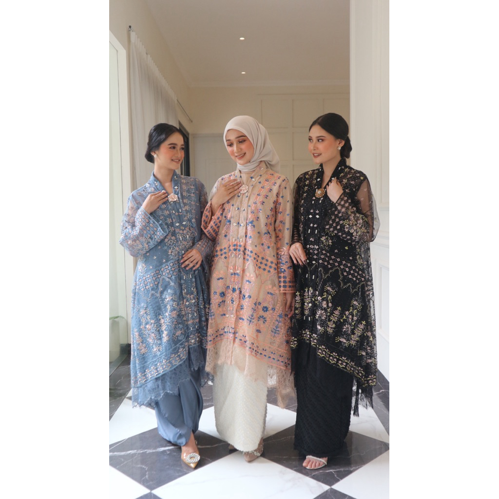 ALFATEEMA - MALYA TUNIC kebaya chantilly lace brukat tulle tile