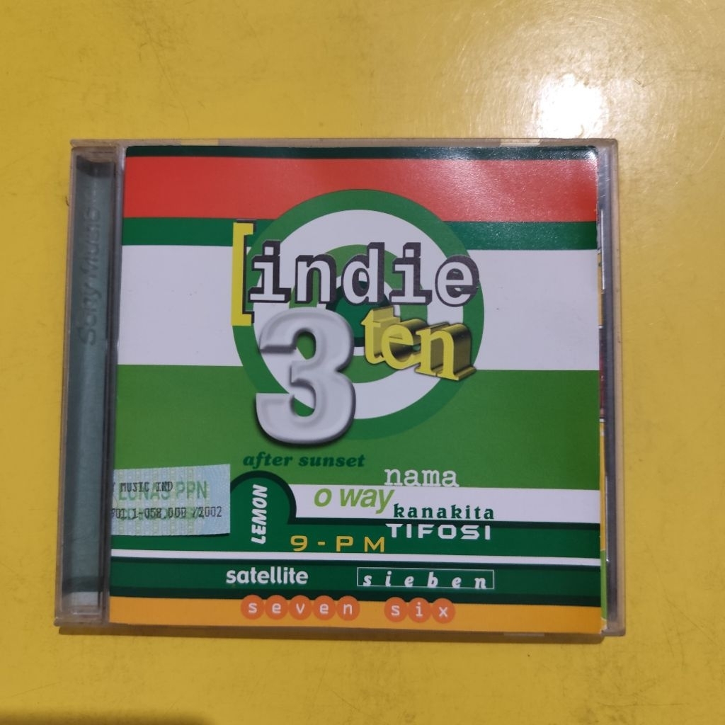 CD Original INDIE TEN 3 Rilisan 2002