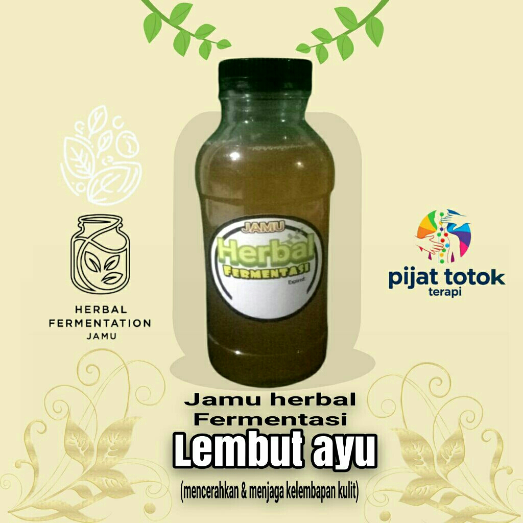 

jamu herbal fermentasi lembut ayu (untuk kulit)