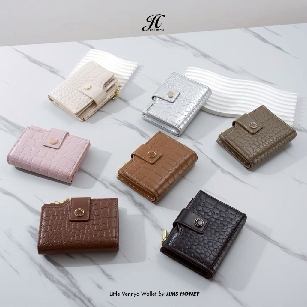 JIMSHONEY Dompet Wanita LITTLE VENNYA WALLET Dompet Uang Kartu Koin Kulit PU