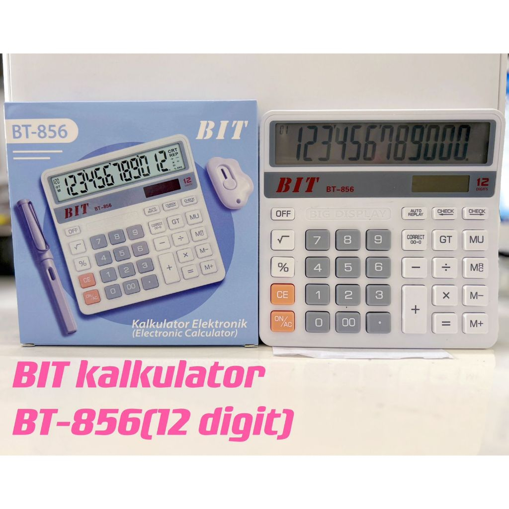 

Kiseki Kalkulator 12 Digit Sudah Termasuk Baterai | Calculator 12 Digits Kalkulator Kiseki BIT 856