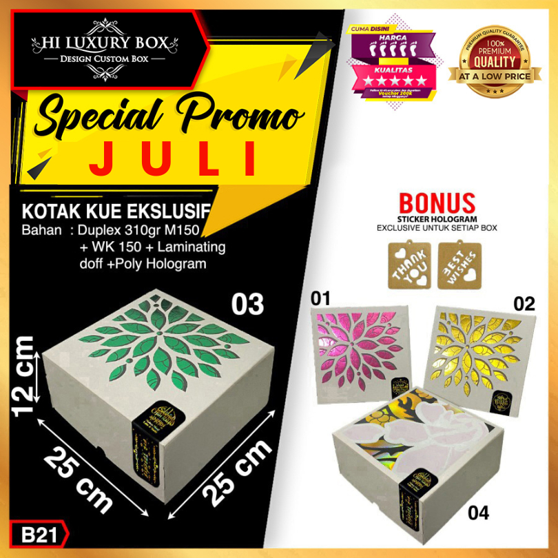 

Kotak|Kotak Kue|Cake Box|Kotak Murah|Dus Kue|25x25x12|B21 - B21