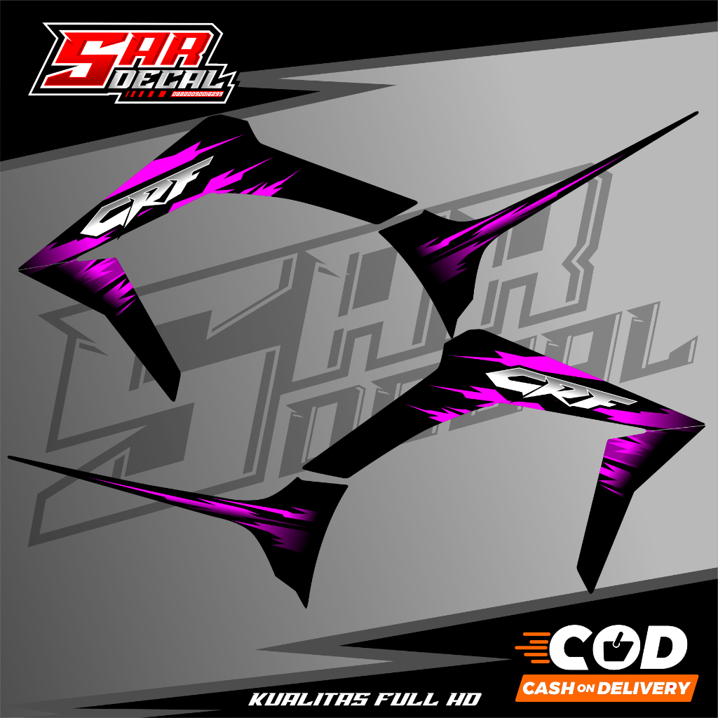 striping les stiker crf 150 l custom variasi - striping crf 150 l variasi custom - stiker crf