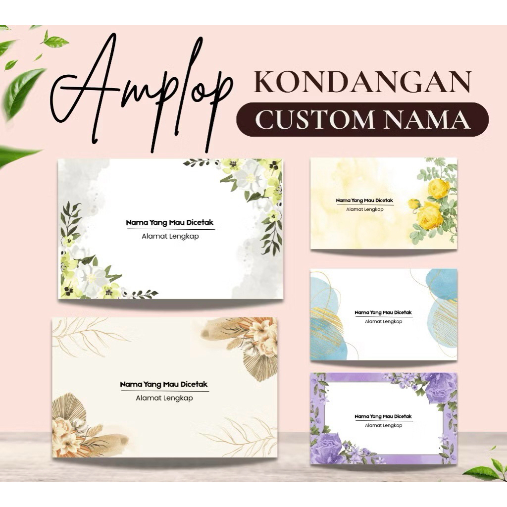 

(50PCS) AMPLOP KONDANGAN CUSTOM NAMA SUDAH ADA PEREKAT MOTIF AESTHETIC