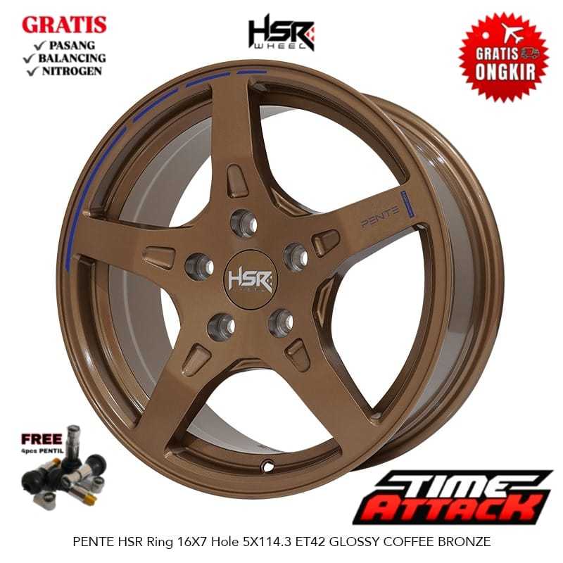 Velg Hsr R16 Ertiga Innova Xpander Terios GrandMax HSR WHEEL Tipe Pente Ring 16 - TIME ATTACK BOGOR