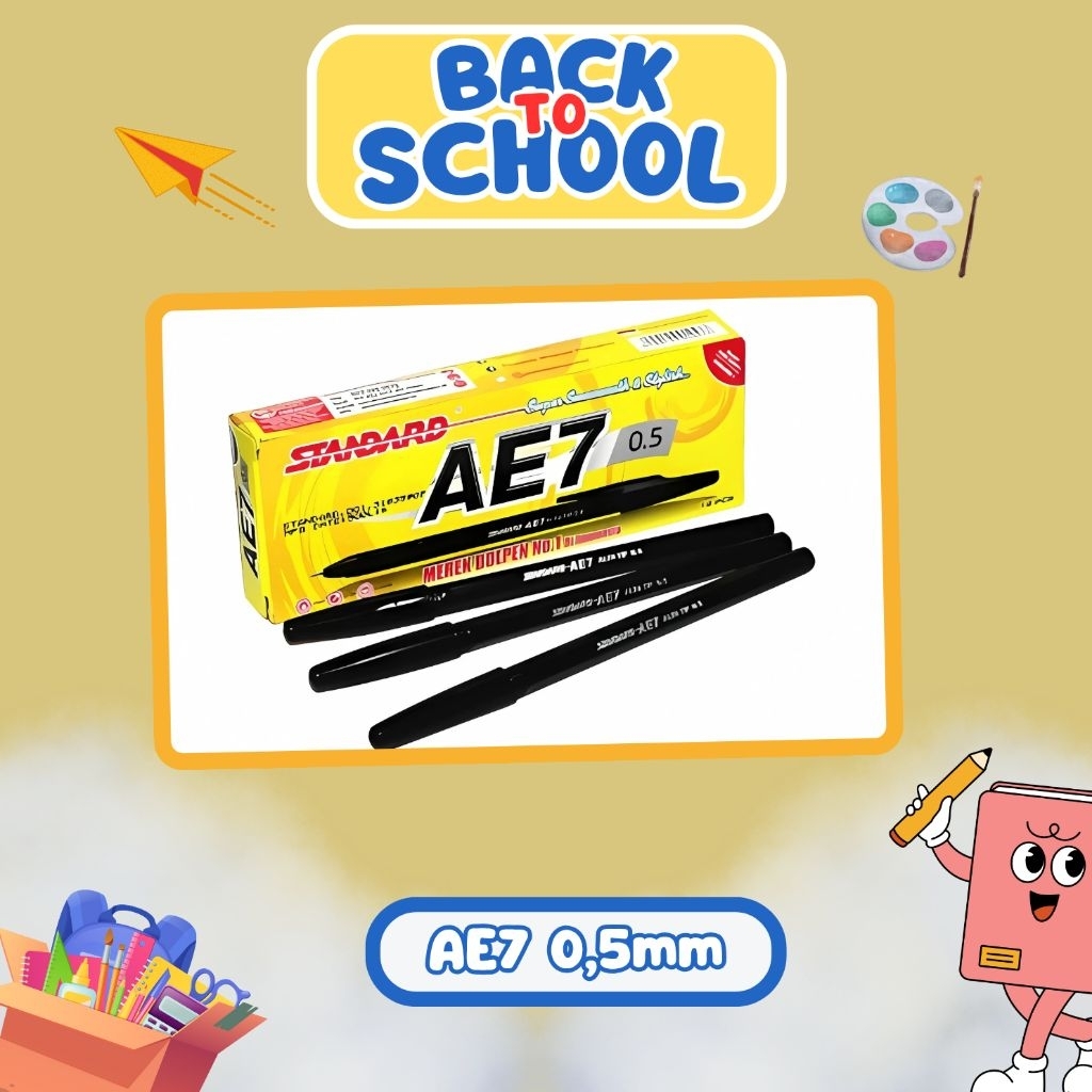 

PULPEN SEMI GEL STANDARD AE7 HITAM