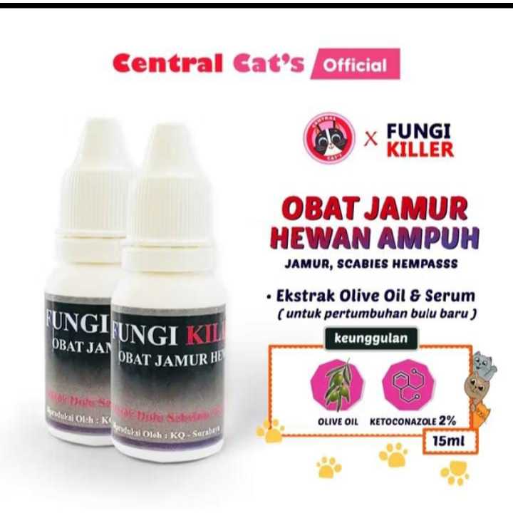 Fungi Killer Obat Jamur Kucing dan Anjing Ampuh 15ml / Obat Jamur Hewan