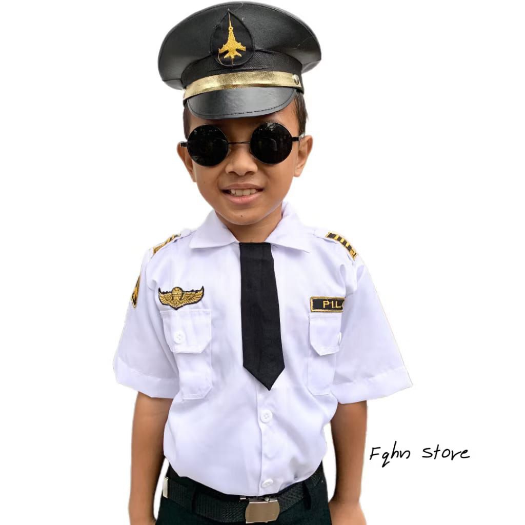 Baju Profesi Anak/Baju Pilot Anak Laki (Free Packing Kardus)