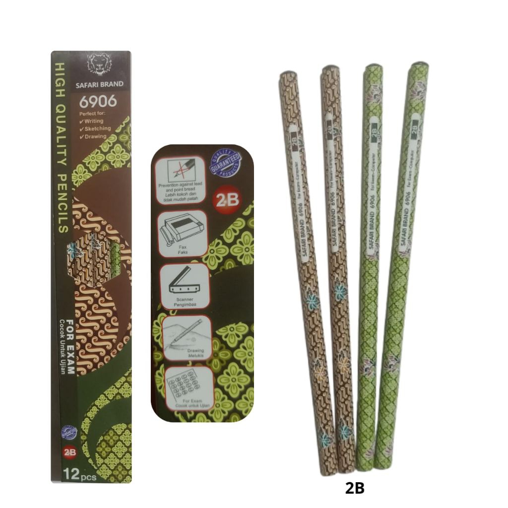 

PENCIL 2B BRAND SAFARI 6909 || 12 PCS PENCIL UJIAN