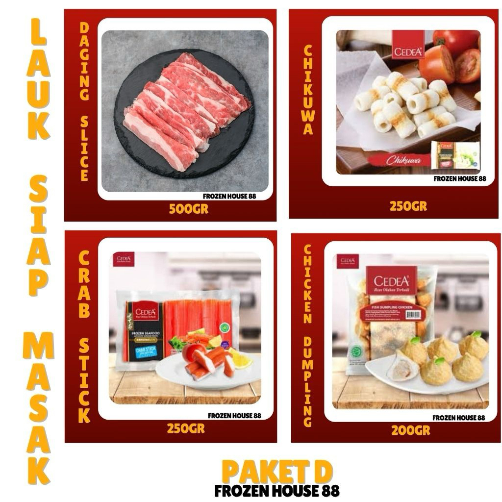 

Lauk siap masak seminggu TERMURAH paket D