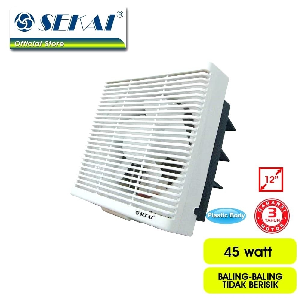 SEKAI WEF-1290 EXHAUST FAN DINDING 12 INCH - KIPAS HEXOS 12 INCH 100% ORI