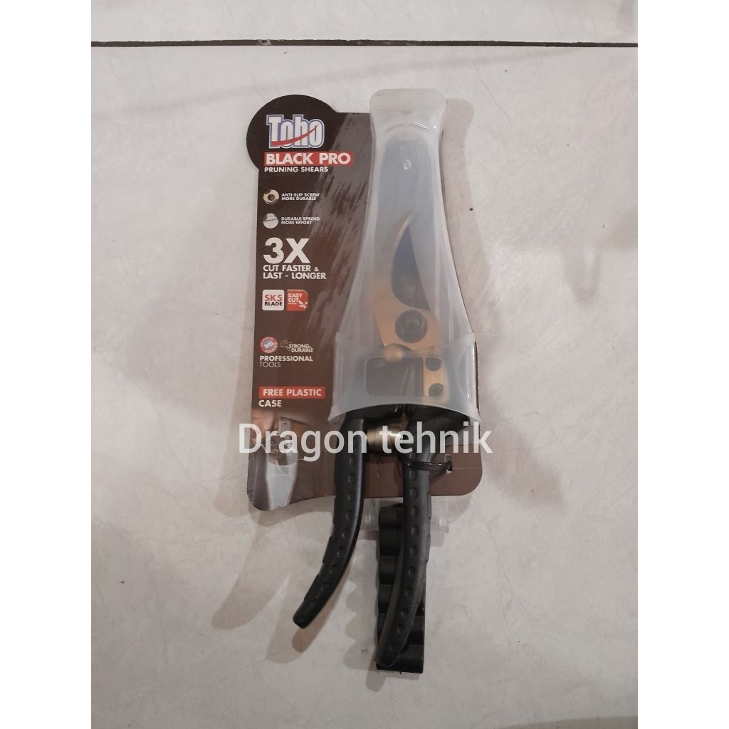 GUNTING DAHAN/PRUNING SHEARS BLACK PRO TOHO 3X