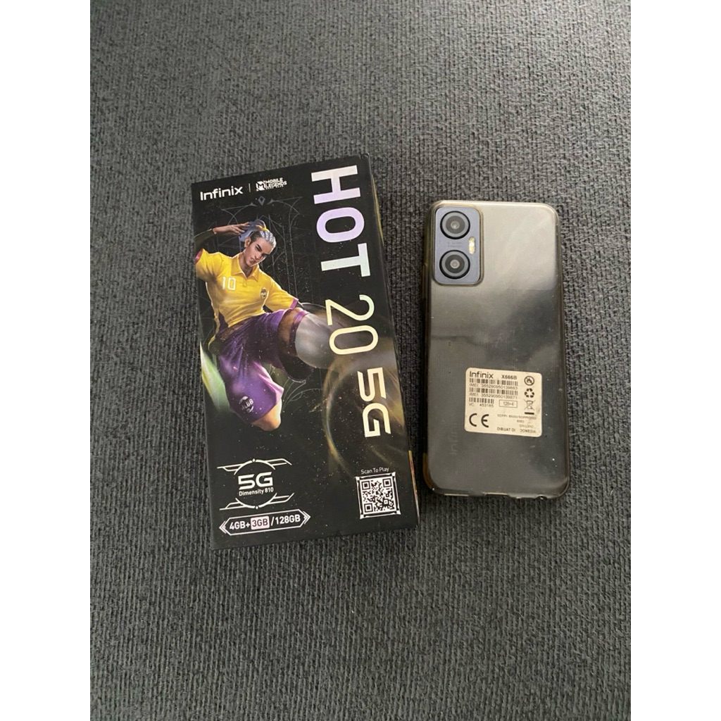 HP second infinix hot 20 5G 4GB+3GB/128GB
