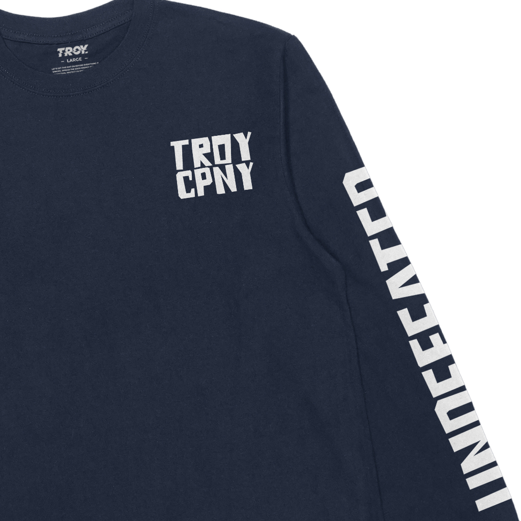 Troy Company Longsleeve Tshirt Navy Strong Undefeated - Kaos Lengan Panjang Biru Navy LSD 3162