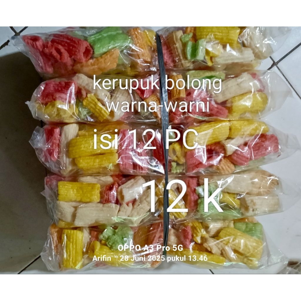 

kerupuk bolong warna warni
