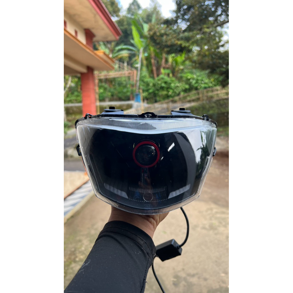 lampu depan mio H4 set lampu soket..untuk mio GT.smail.sporty.