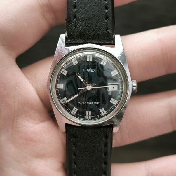 Timex Manual Blue Moire dial
