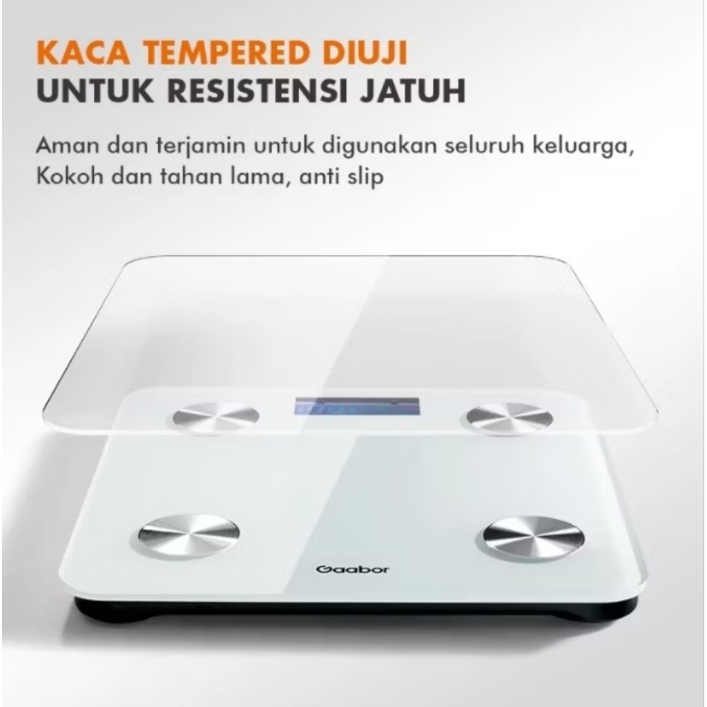 Smart Digital Scale Gaabor Timbangan Badan Digital GWS-M02A