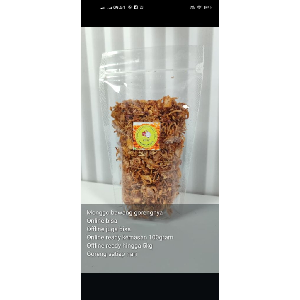 

Bawang goreng /Brambang goreng probolinggo 1kg