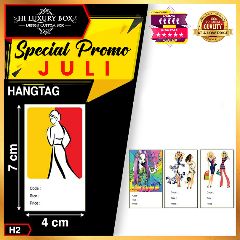 

Hang Tag | Label Baju | Hangtag Baju | Duplex | Murah | 7x4 H2