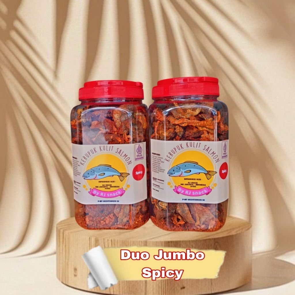 

Duo Jumbo Spicy Toples 220gr Kerupuk Kulit Ikan Salmon