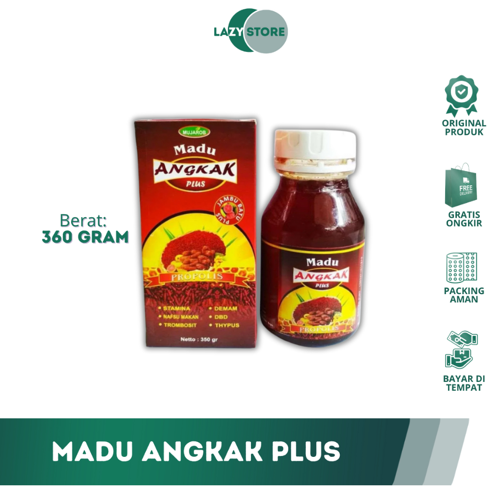 

MADU ANGKAK PLUS JAMBU BIJI - madu mujarob 350gr | bantu turunkan kolesterol & tekanan darah | original herbal alami Untuk kesehatan harian