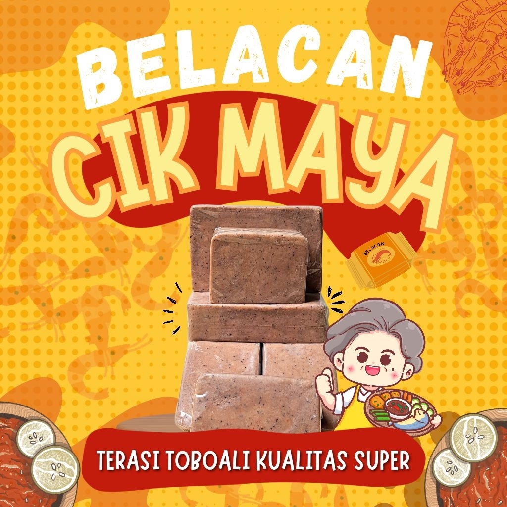 

BELACAN CIK MAYA – Terasi Toboali Kualitas Super 500gr dan 250gr | 100% Udang Rebon, Buatan Sendiri